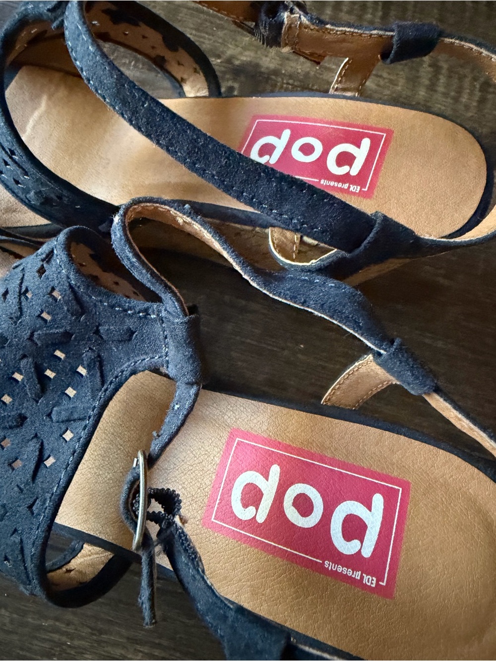 Pop Dareese Cork Wedge Platform Heels in Navy Size 9.5M - Picture 6 of 10